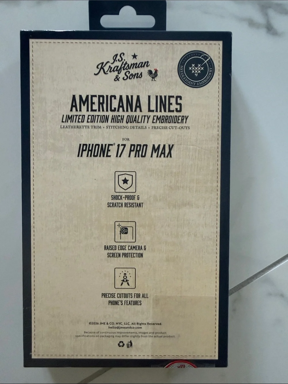 Brown Americana Lines iPhone 17 Pro Max Case
